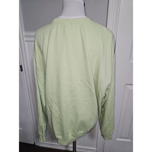 Women's Lime Green Sweater with Snowman Design - Picture 4 of 8